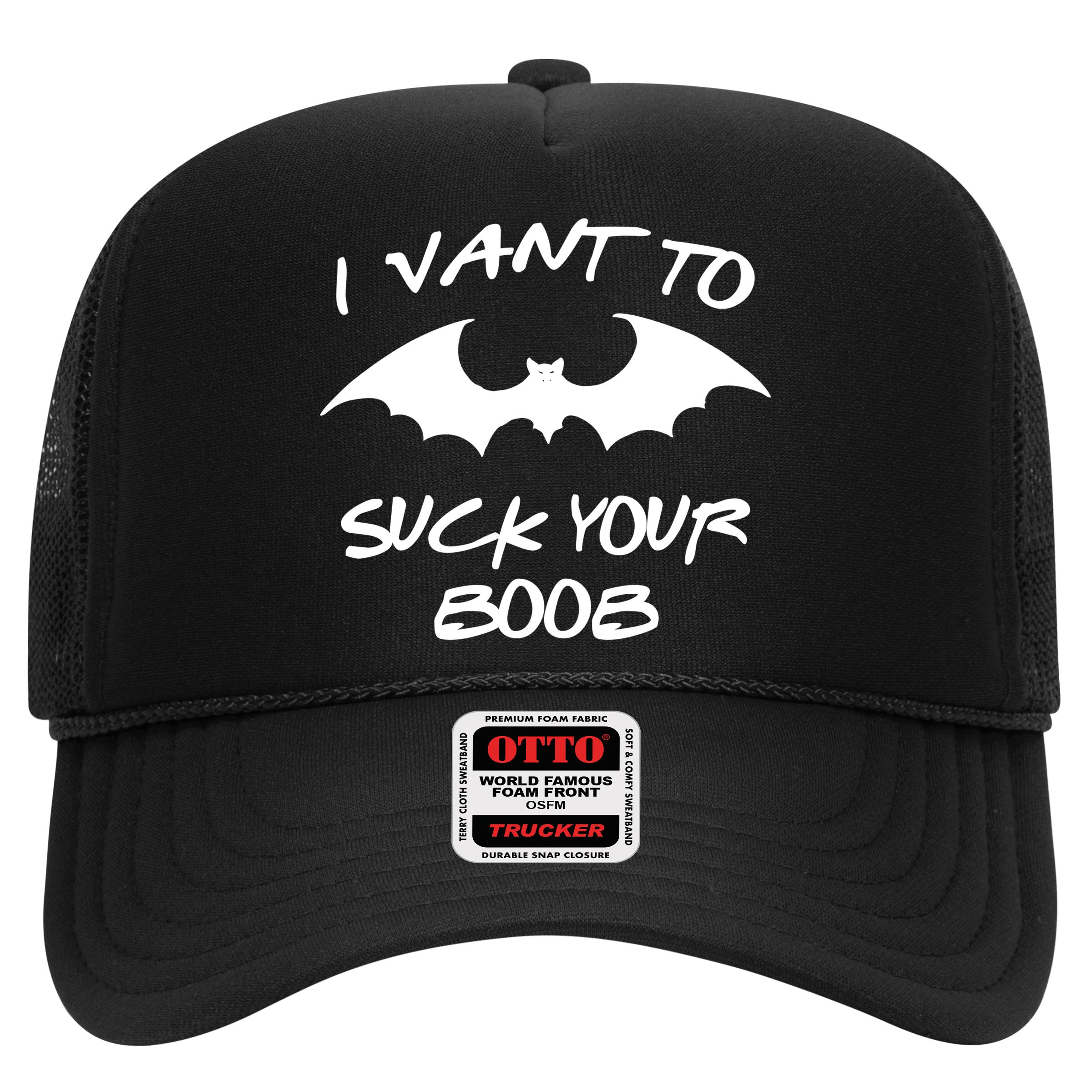 I Vant To Suck Your Boobs Vampire Bat Halloween Hat