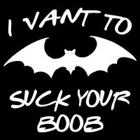 I Vant To Suck Your Boobs Vampire Bat Halloween Kids T-Shirt