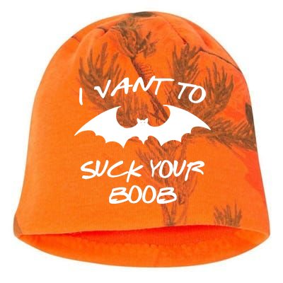 I Vant To Suck Your Boobs Vampire Bat Halloween Kati - Camo Knit Beanie