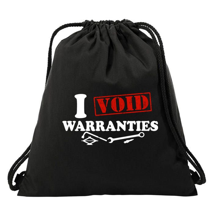 I Void Warranties Drawstring Bag