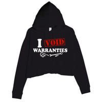 I Void Warranties Crop Fleece Hoodie