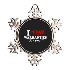 I Void Warranties Metallic Star Ornament