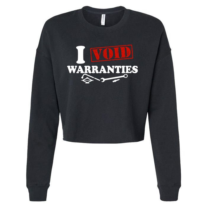 I Void Warranties Cropped Pullover Crew