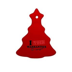 I Void Warranties Ceramic Tree Ornament