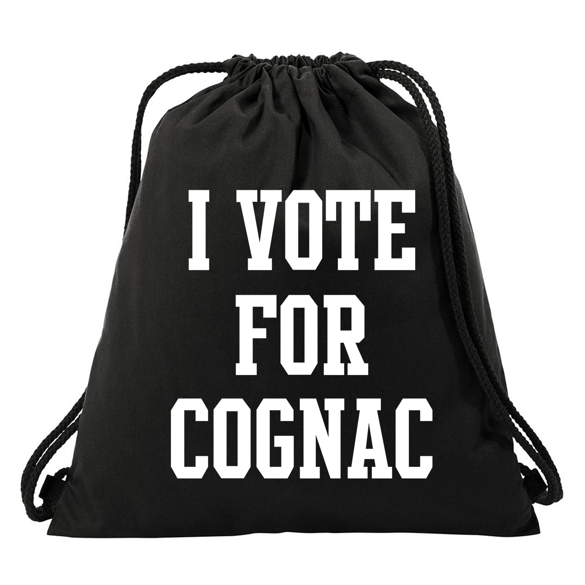 I Vote for Cognac Drawstring Bag