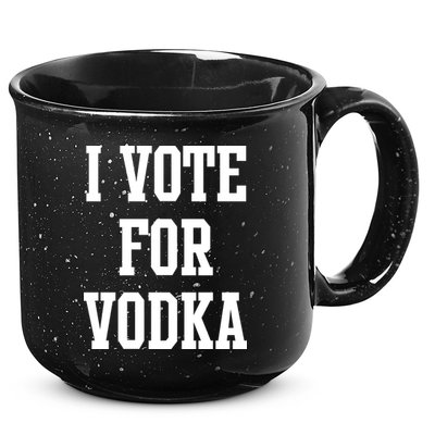 I Vote For Vodka 15oz Campfire Ceramic Mug