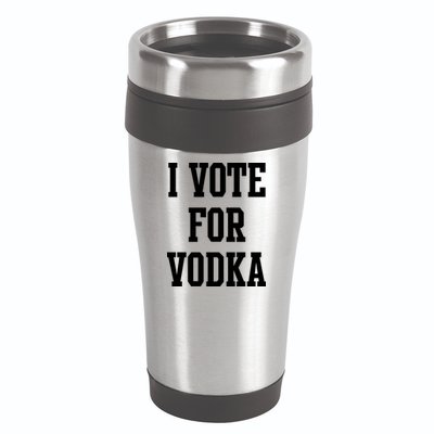 I Vote For Vodka 16oz Travel Tumbler
