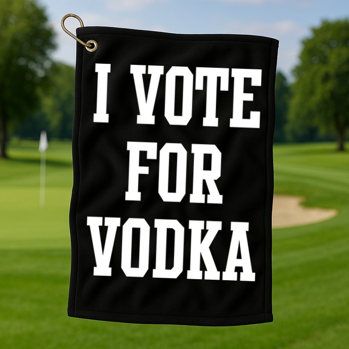 I Vote For Vodka Golf Towel