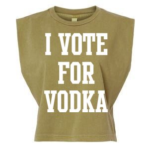 I Vote For Vodka Garment-Dyed Women's Muscle Tee