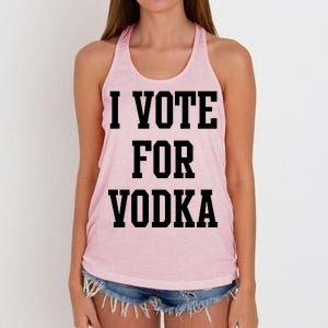 I Vote For Vodka Women's Knotted Racerback Tank