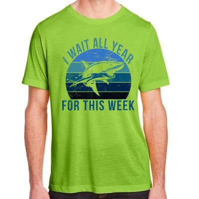 I Wait All Year For This Week Shark Adult ChromaSoft Performance T-Shirt