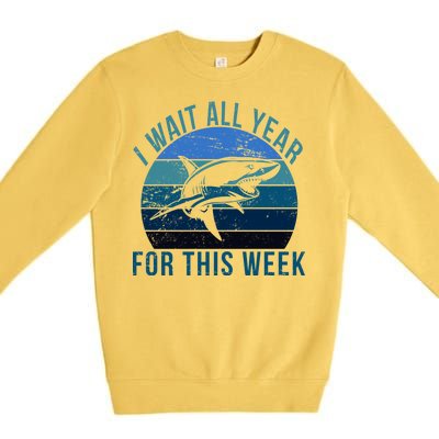 I Wait All Year For This Week Shark Premium Crewneck Sweatshirt