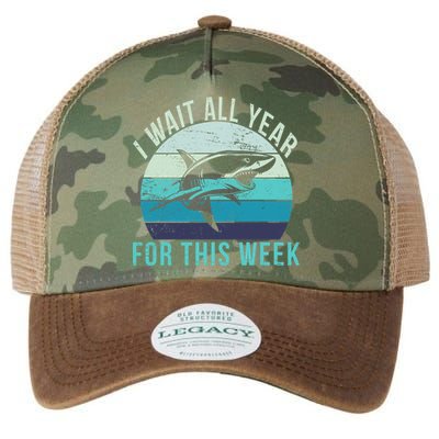 I Wait All Year For This Week Shark Legacy Tie Dye Trucker Hat