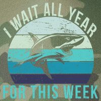 I Wait All Year For This Week Shark Legacy Tie Dye Trucker Hat