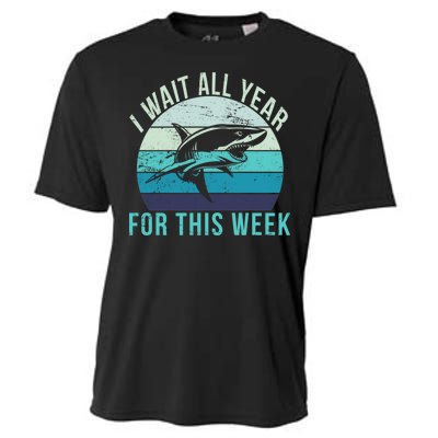 I Wait All Year For This Week Shark Cooling Performance Crew T-Shirt