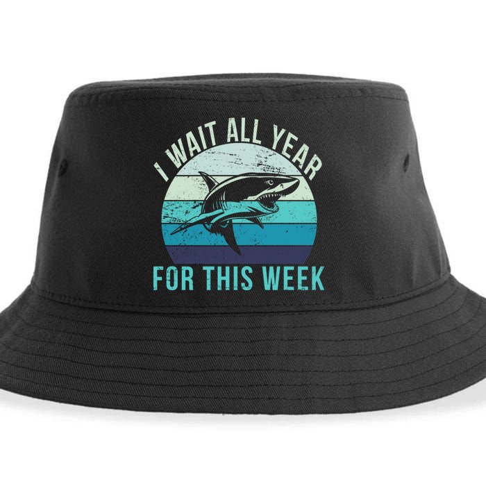 I Wait All Year For This Week Shark Sustainable Bucket Hat