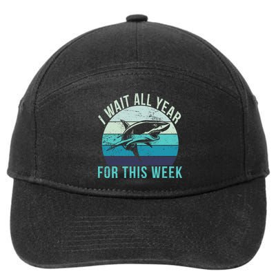 I Wait All Year For This Week Shark 7-Panel Snapback Hat