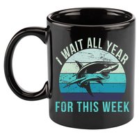I Wait All Year For This Week Shark 11oz C Handle Ceramic Mug