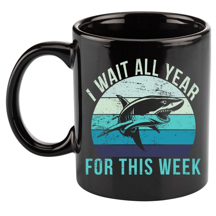I Wait All Year For This Week Shark 11oz C Handle Ceramic Mug