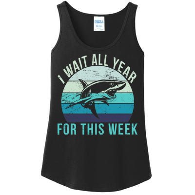 I Wait All Year For This Week Shark Ladies Essential Tank