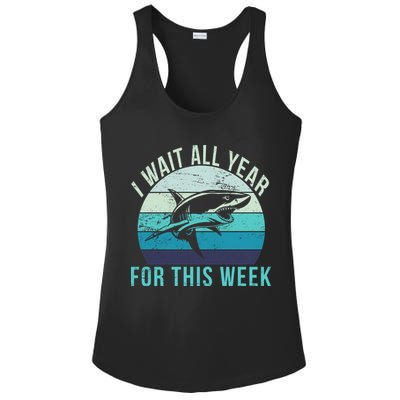 I Wait All Year For This Week Shark Ladies PosiCharge Competitor Racerback Tank