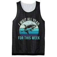 I Wait All Year For This Week Shark Mesh Reversible Basketball Jersey Tank