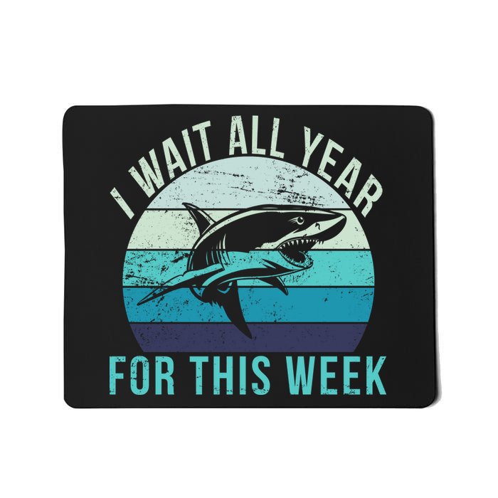 I Wait All Year For This Week Shark Mousepad