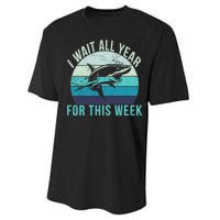 I Wait All Year For This Week Shark Performance Sprint T-Shirt