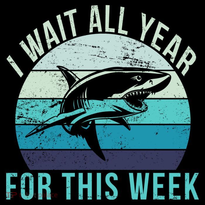 I Wait All Year For This Week Shark Baby Bodysuit