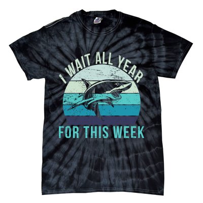 I Wait All Year For This Week Shark Tie-Dye T-Shirt