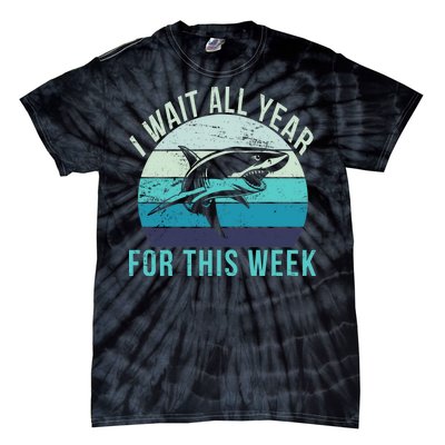 I Wait All Year For This Week Shark Tie-Dye T-Shirt