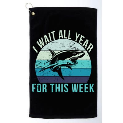 I Wait All Year For This Week Shark Golf Towel
