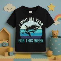I Wait All Year For This Week Shark Toddler T-Shirt