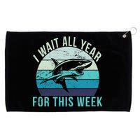 I Wait All Year For This Week Shark Grommeted Golf Towel