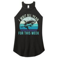 I Wait All Year For This Week Shark Women's Perfect Tri Rocker Tank