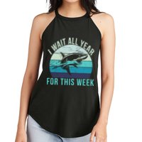I Wait All Year For This Week Shark Women's Perfect Tri Rocker Tank