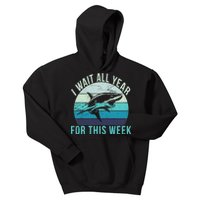 I Wait All Year For This Week Shark Kids Hoodie