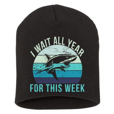 I Wait All Year For This Week Shark Short Acrylic Beanie