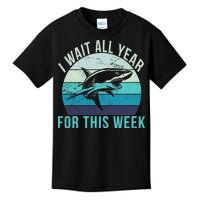 I Wait All Year For This Week Shark Kids T-Shirt