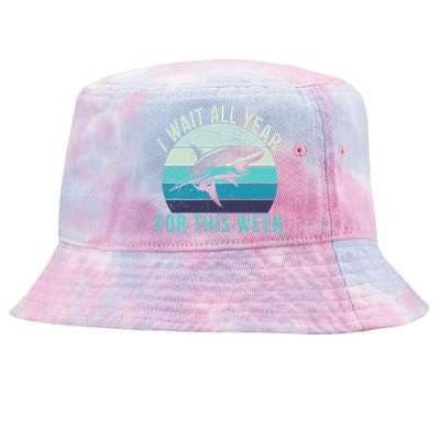 I Wait All Year For This Week Shark Tie-Dyed Bucket Hat