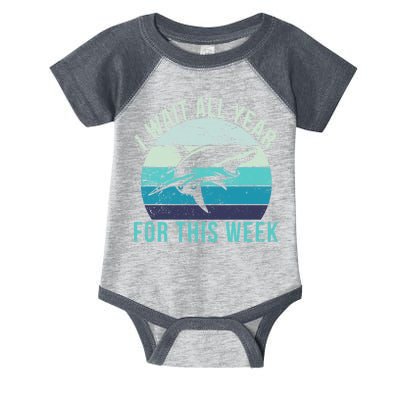 I Wait All Year For This Week Shark Infant Baby Jersey Bodysuit