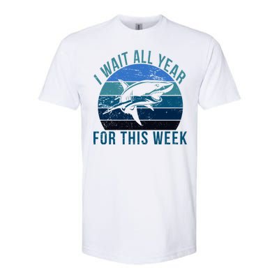 I Wait All Year For This Week Shark Softstyle CVC T-Shirt