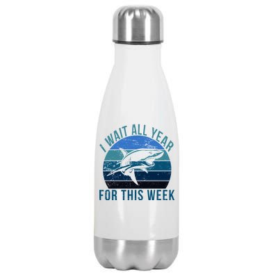 I Wait All Year For This Week Shark Stainless Steel Insulated Water Bottle