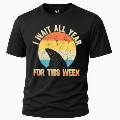 I Wait All Year For This Week Vintage Shark Performance Shirt