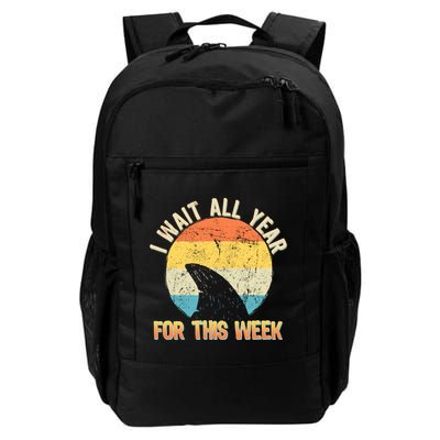 I Wait All Year For This Week Vintage Shark Backpack