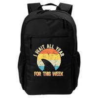I Wait All Year For This Week Vintage Shark Backpack