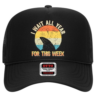 I Wait All Year For This Week Vintage Shark Trucker Hat