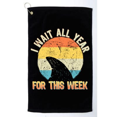 I Wait All Year For This Week Vintage Shark Golf Towel