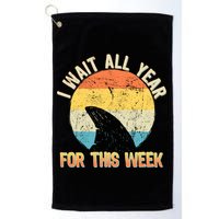 I Wait All Year For This Week Vintage Shark Golf Towel