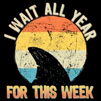 I Wait All Year For This Week Vintage Shark Crop Top